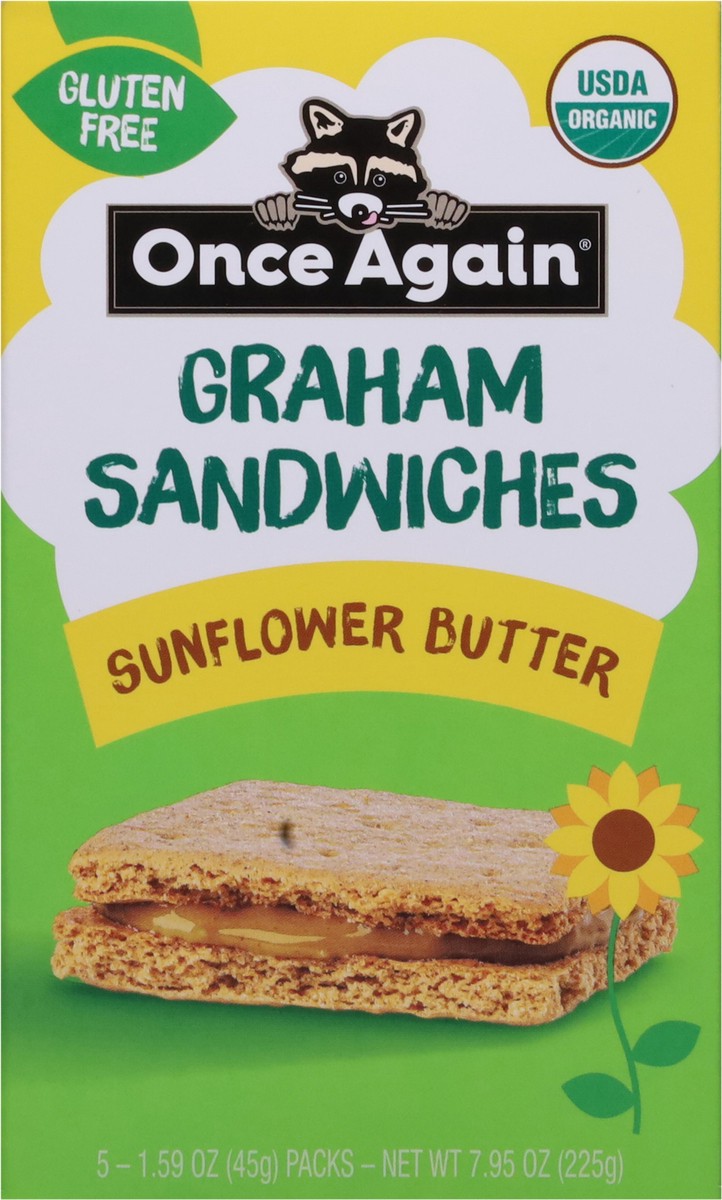 slide 12 of 14, Once Again Sunflower Butter Graham Sandwiches 5 - 1.59 oz Packs, 5 ct