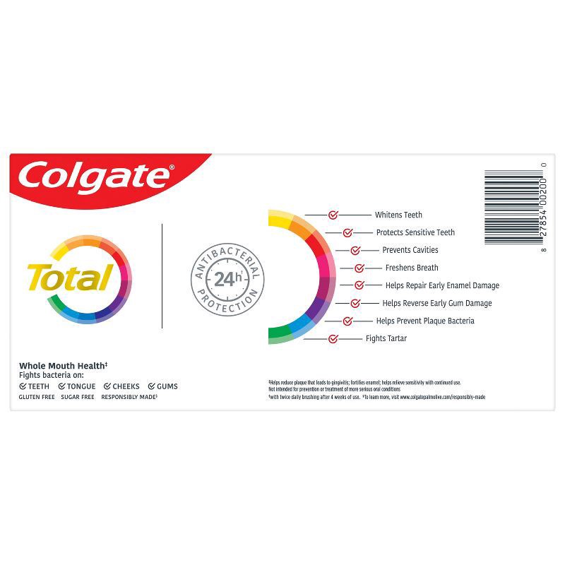 slide 3 of 7, Colgate Total Whitening + Charcoal Paste 4.8 OZ 2 pk, 2 ct; 4.8 oz