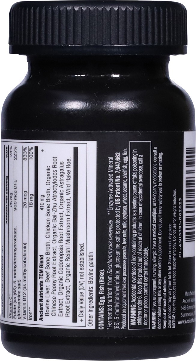 slide 7 of 12, Ancient Nutrition 18 mg Iron 30 Capsules, 30 ct