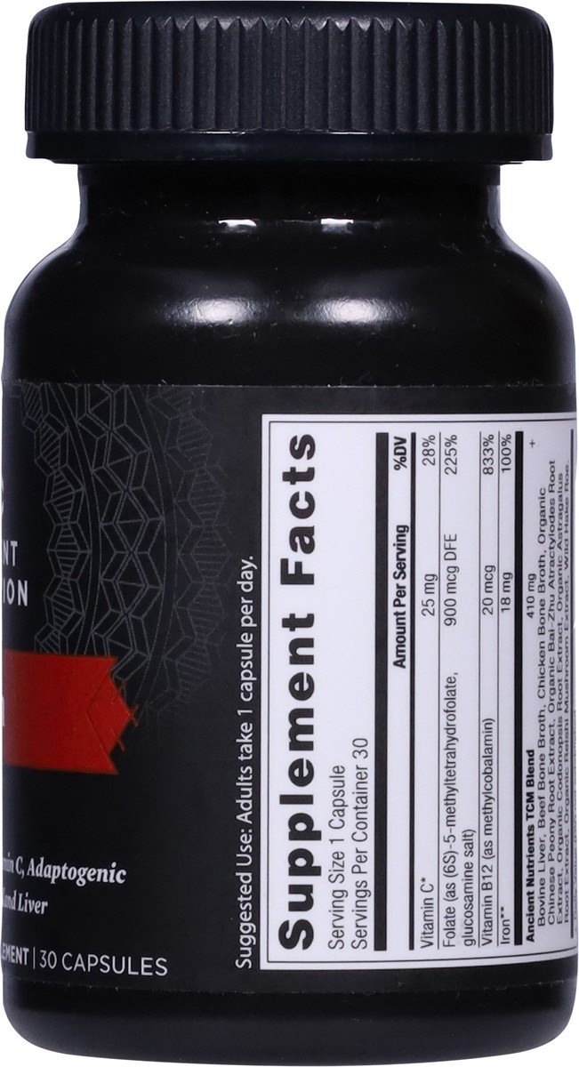 slide 6 of 12, Ancient Nutrition 18 mg Iron 30 Capsules, 30 ct