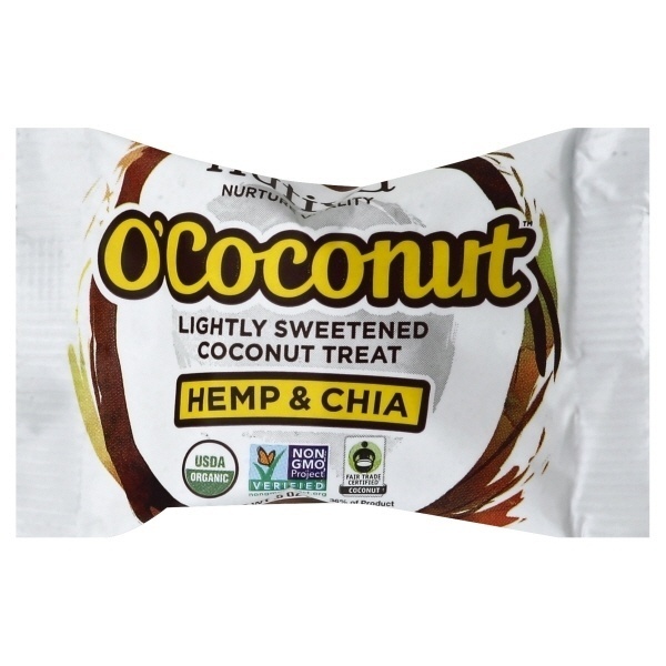 slide 1 of 1, Nutiva Hemp & Chia O'Coconut Bites, 0.5 oz