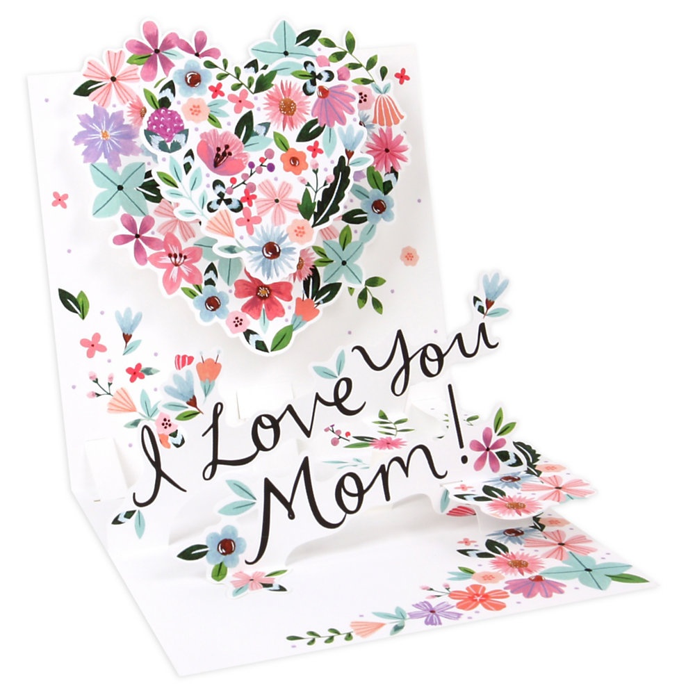 slide 1 of 1, Up With Paper Mother's Day Pop-Up Greeting Card With Envelope, 5-1/4'' X 5-1/4'', Best Mom Ever, 1 ct