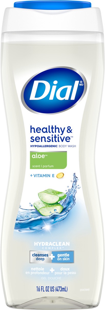 slide 3 of 3, Dial Clean + Gentle Body Wash, Aloe Scent, 16 fl oz, 16 fl oz