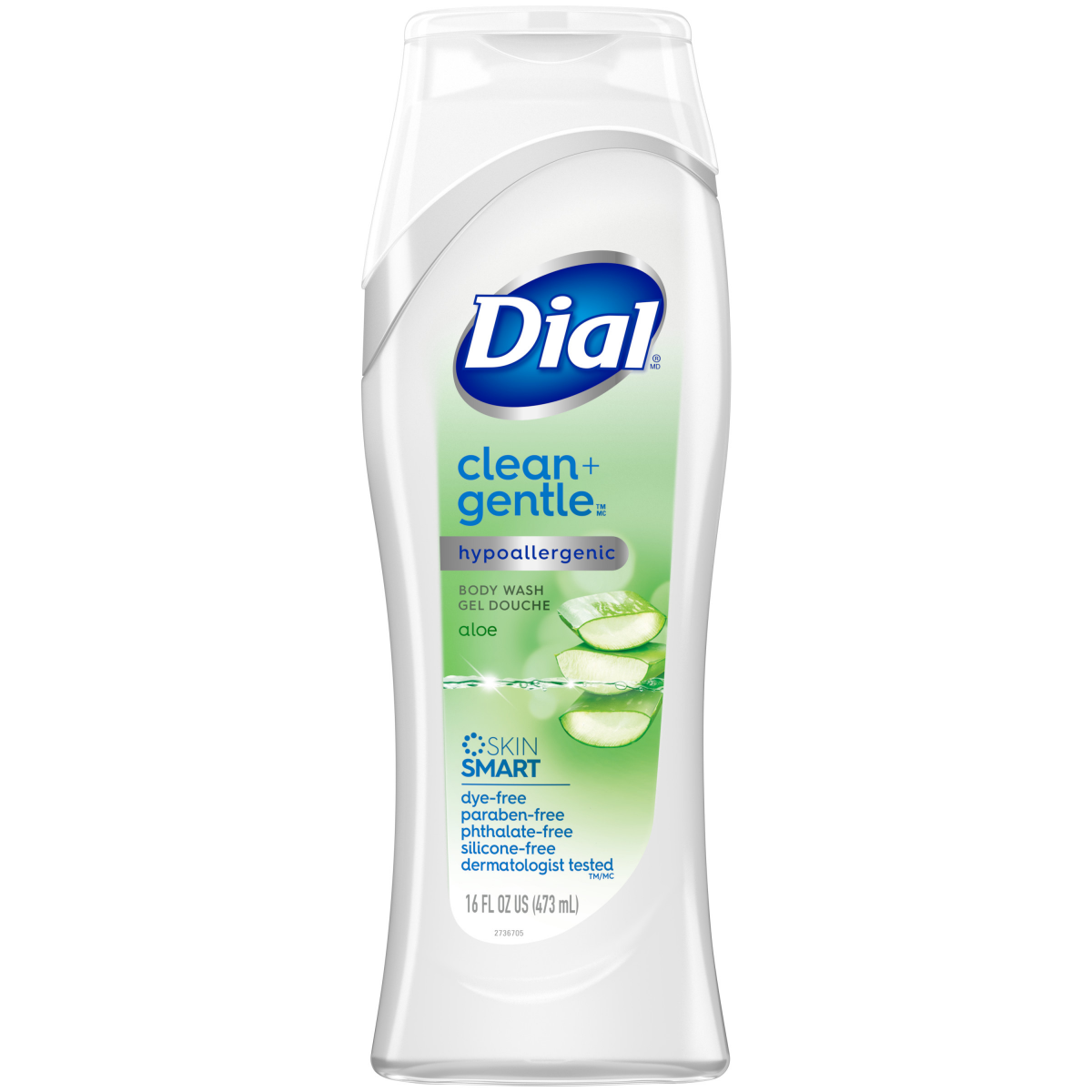 slide 1 of 3, Dial Clean + Gentle Body Wash, Aloe Scent, 16 fl oz, 16 fl oz