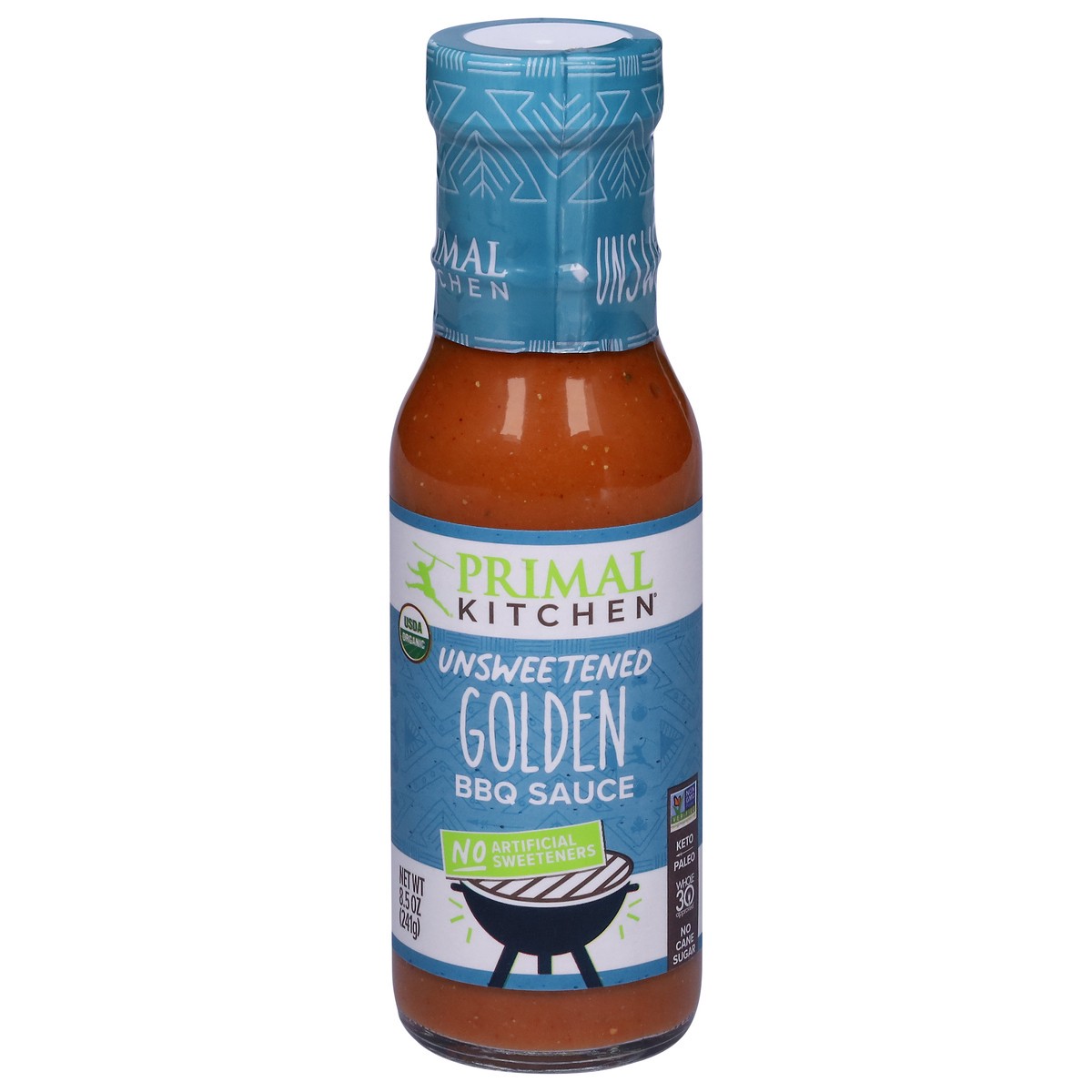 slide 1 of 9, Primal Kitchen Organic and Unsweetened Golden BBQ Sauce, 8.5 oz