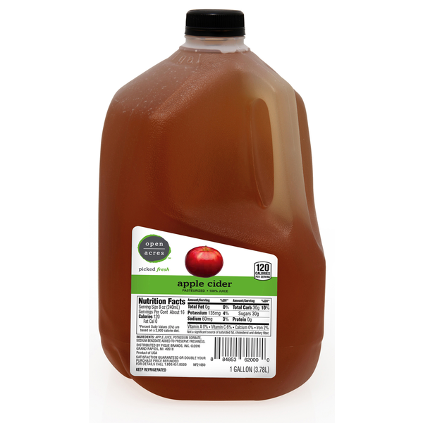 slide 1 of 1, OPEN ACRES Cider Fresh Gallon, 128 oz
