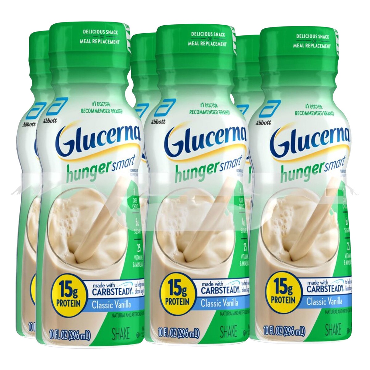 slide 3 of 5, Glucerna Hunger Smart Classic Vanilla Shake - 6 ct, 6 ct