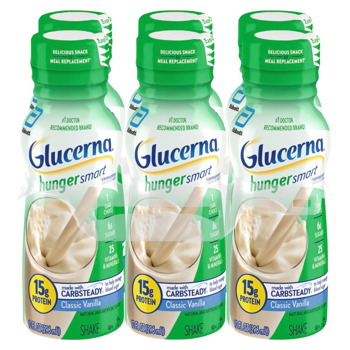 slide 1 of 5, Glucerna Hunger Smart Classic Vanilla Shake - 6 ct, 6 ct