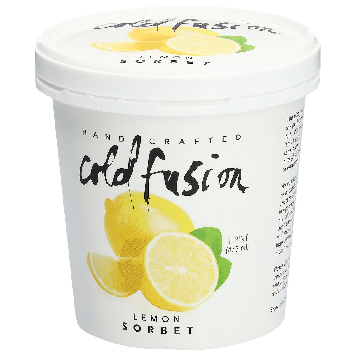slide 3 of 4, Cold Fusion Lemon Sorbet 1 pt, 16 fl oz