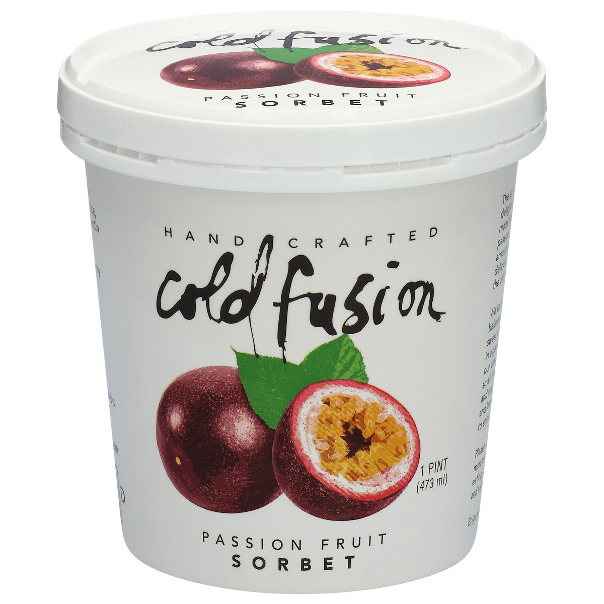 slide 3 of 4, Cold Fusion Passion Fruit Sorbet 1 pt, 16 fl oz