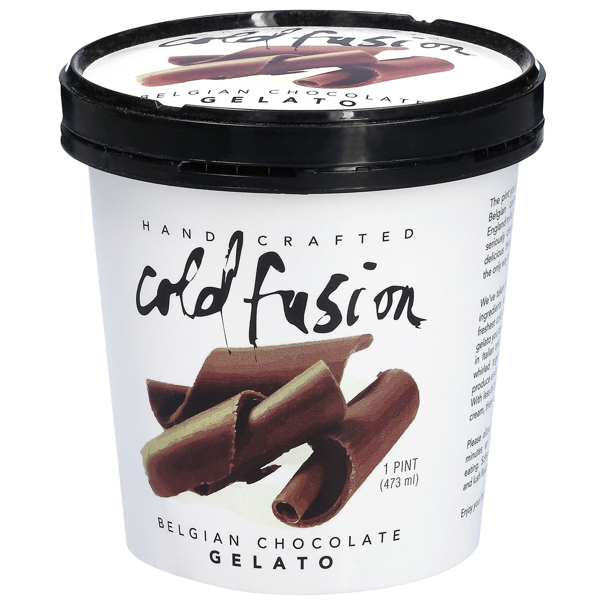 slide 4 of 4, Cold Fusion Belgian Chocolate Gelato 1 pt, 1 pint