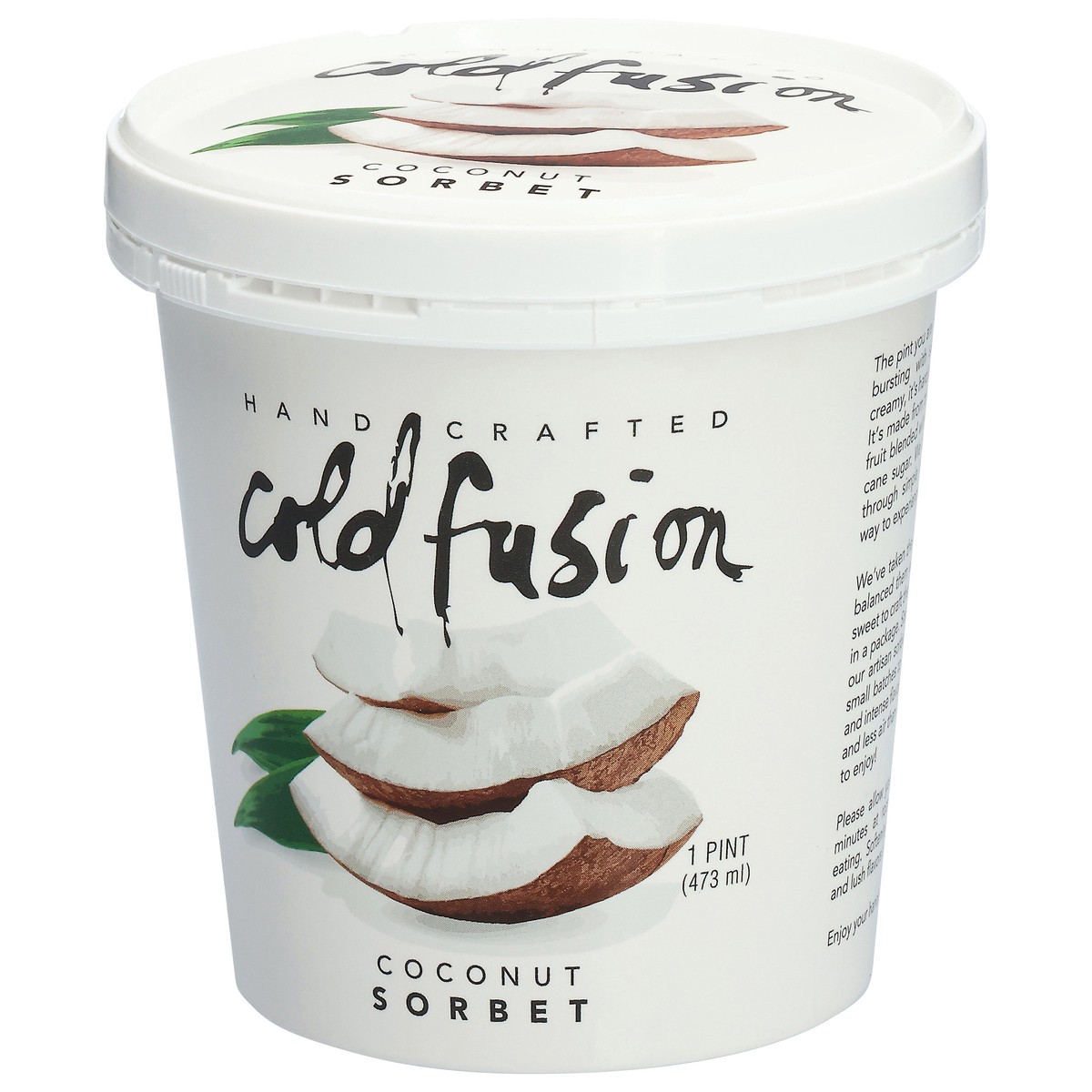 slide 4 of 4, Cold Fusion Coconut Sorbet 1 pt, 1 pint