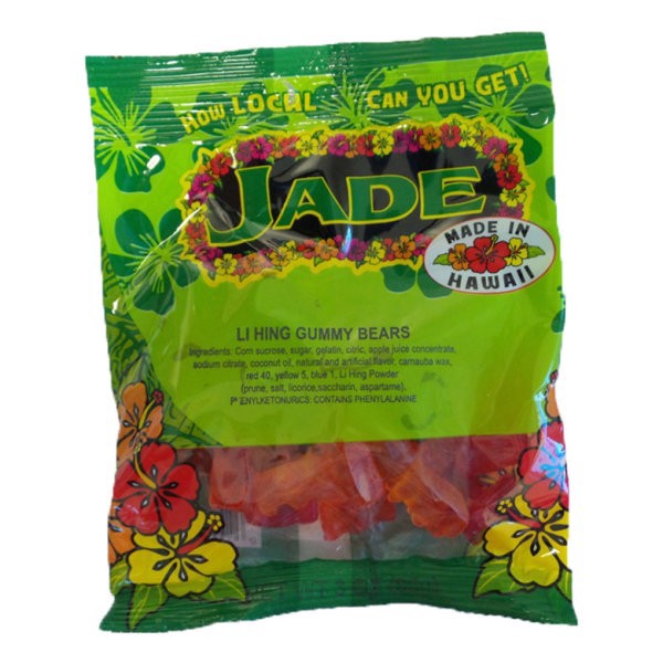slide 1 of 1, Jade Food Products Li Hing Gummy Bears, 1 ct