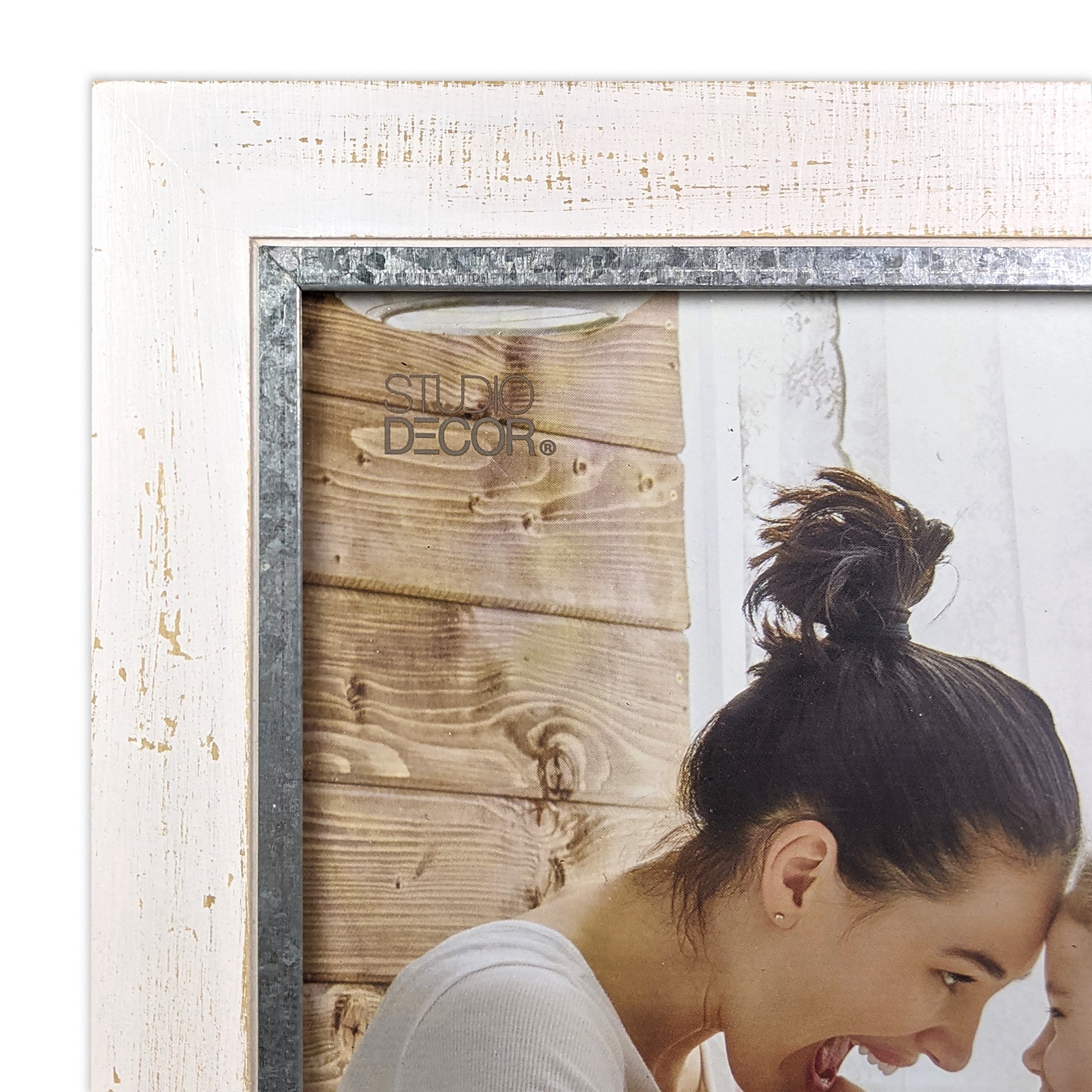 slide 2 of 4, Expressions 8" X 10" White With Silver Edge Frame By Studio Decor, 8 in x 10 in