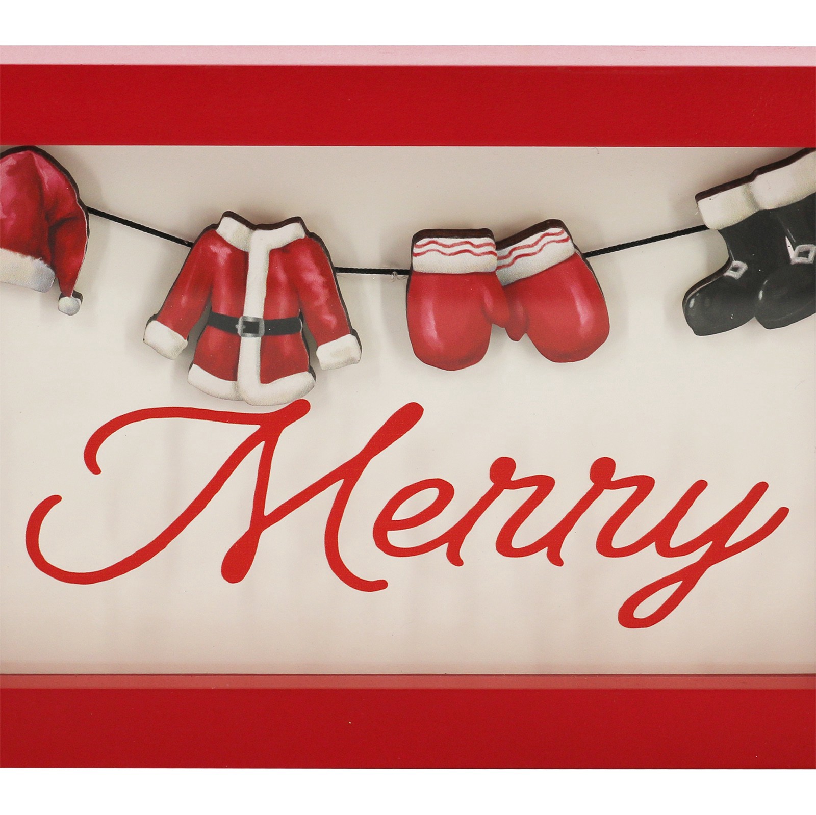 slide 2 of 4, 9" Red & White Santa's Clothes Tabletop Decor By Ashland, 9 in