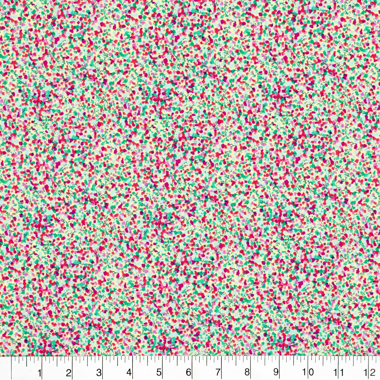 slide 6 of 8, Floral Printed Fabric Bundle By Loops & Threads, 18 in x 21 in