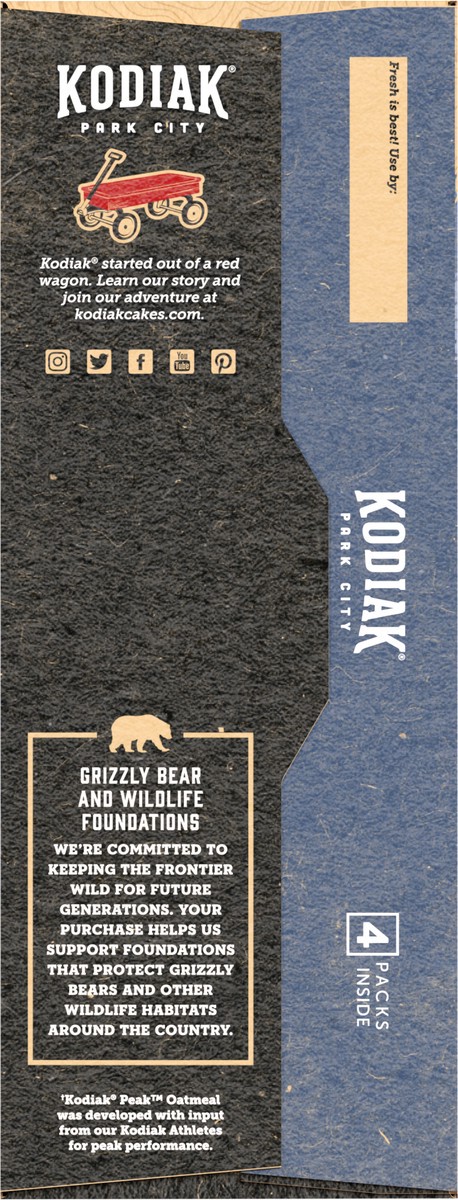 slide 2 of 12, Kodiak Cakes PEAK Oatmeal Packets, Berries & Cream, 13.23 oz/5 ct, 4 ct