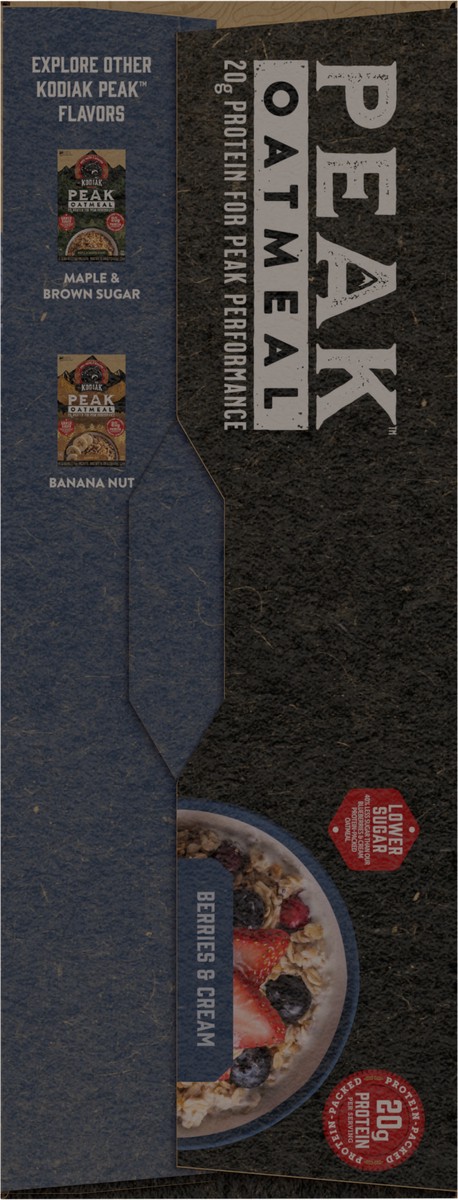 slide 9 of 12, Kodiak Cakes PEAK Oatmeal Packets, Berries & Cream, 13.23 oz/5 ct, 4 ct