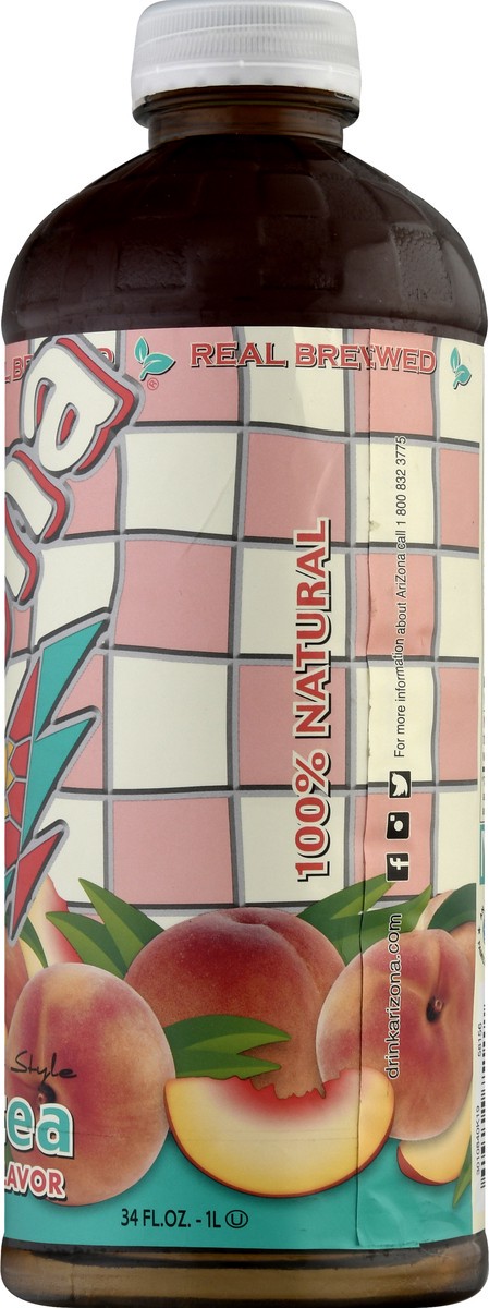 slide 6 of 13, AriZona Sun Brewed Style With Peach Flavor Iced Tea - 34 oz, 34 oz