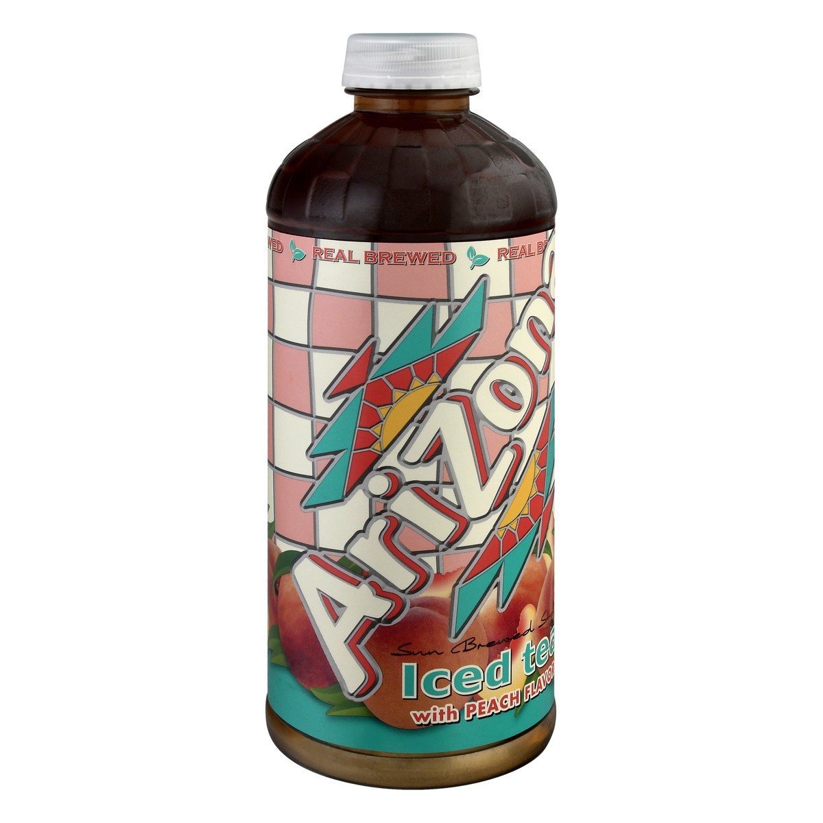 slide 4 of 13, AriZona Sun Brewed Style With Peach Flavor Iced Tea - 34 oz, 34 oz