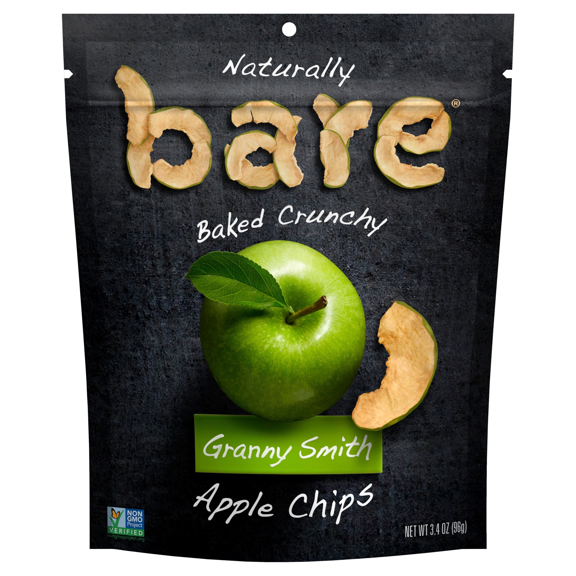 slide 1 of 4, Bare Granny Smith Apple Chips, 3.4 oz