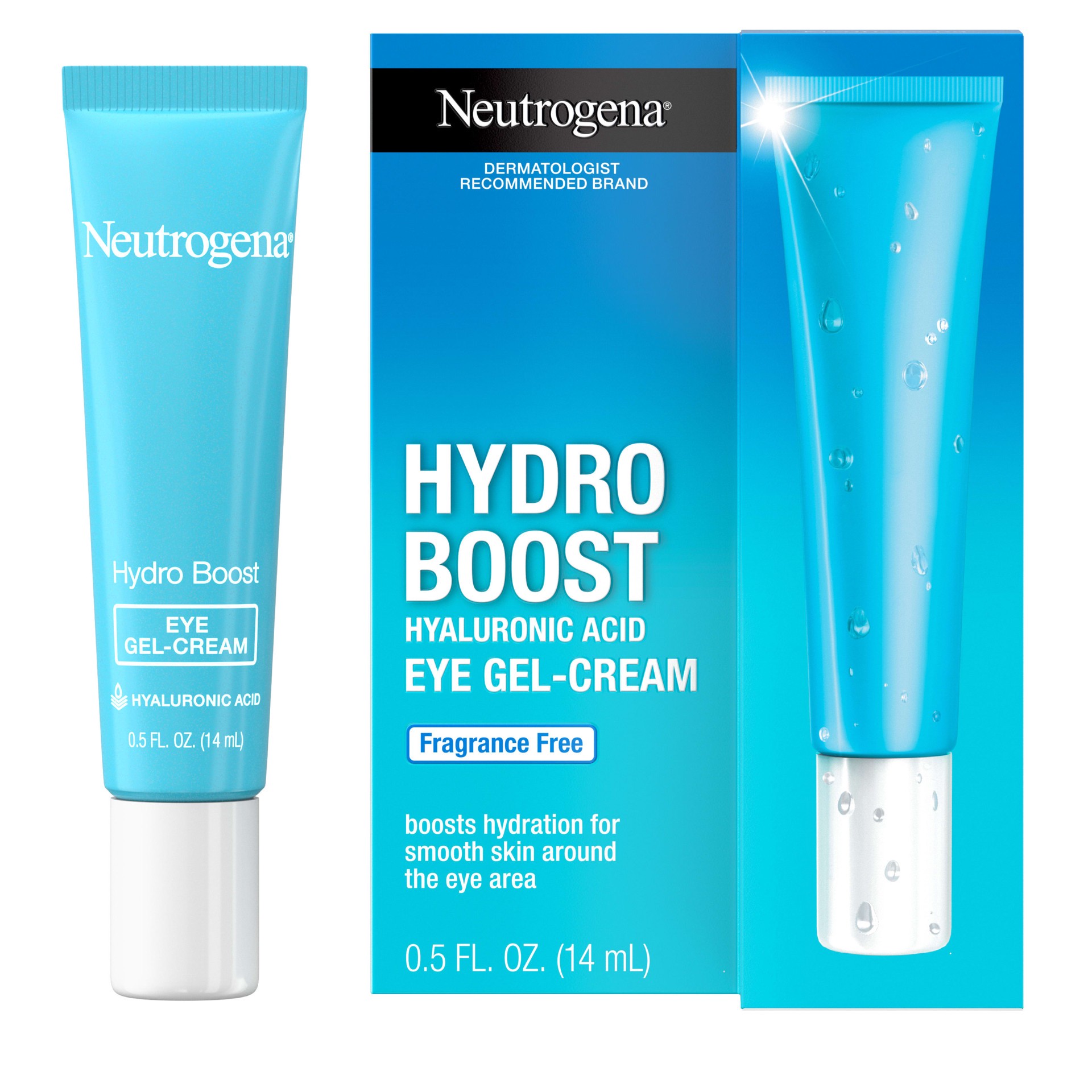 slide 6 of 10, Neutrogena Hydro Boost Eye Cream, Under-Eye Moisturizer with Hyaluronic Acid, Fragrance Free and Non-Comedogenic, 0.5 Oz, 0.5 fl oz