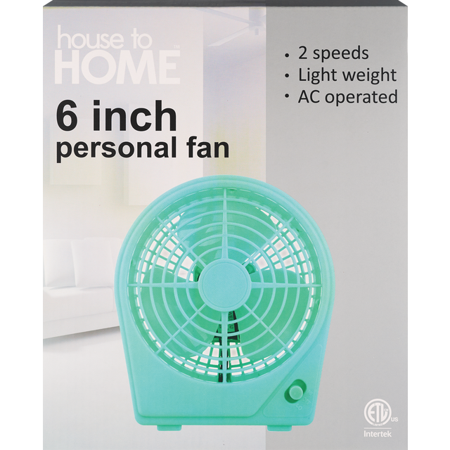 slide 1 of 1, SEASONAL-GM 6In Persoanl Fan Teal, 1 ct