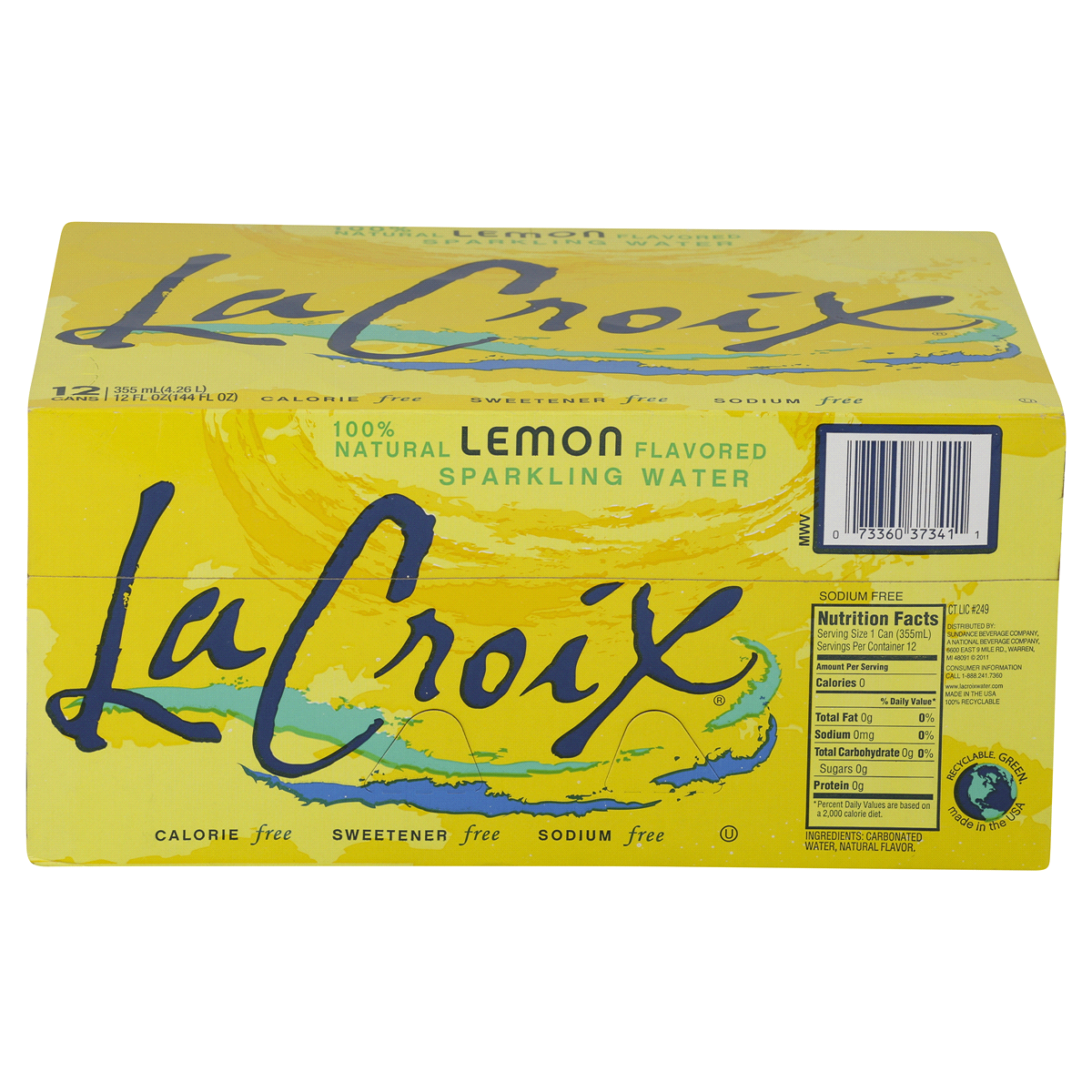 slide 2 of 6, La Croix Lemon Sparkling Water, 12 ct; 12 fl oz