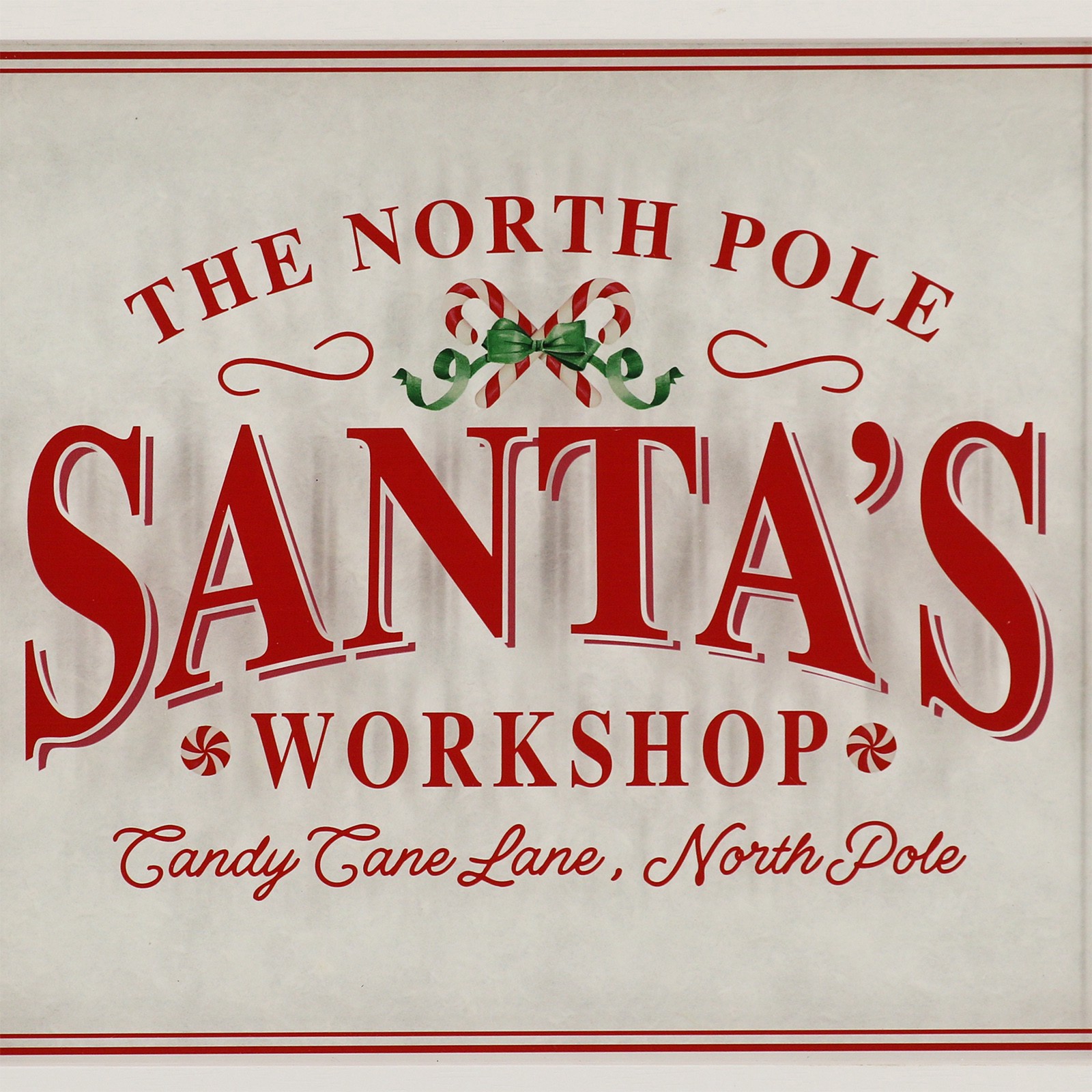 slide 4 of 4, 12" Red & White Santa's Workshop Wall Decor By Ashland, 12 in