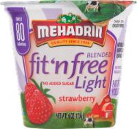 slide 1 of 1, Mehadrin Fit 'N Free Light Strawberry Yogurt, 6 oz