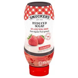Smucker's Squeezable Reduced Sugar Strawberry Fruit Spread, 17.4 Ounces
