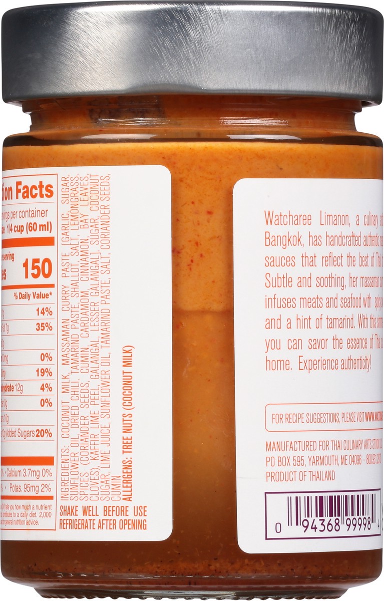 slide 6 of 9, Watcharee's Thai Massaman Curry Sauce, 9.8 fl oz