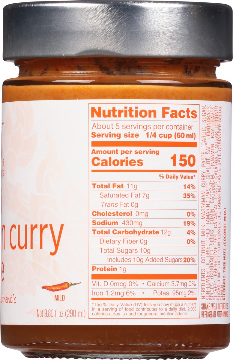 slide 5 of 9, Watcharee's Thai Massaman Curry Sauce, 9.8 fl oz