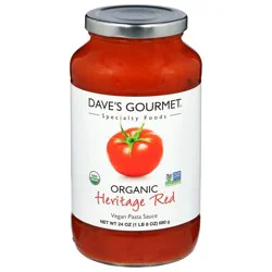 Dave's Gourmet Organic Vegan Heritage Red Pasta Sauce 24 oz