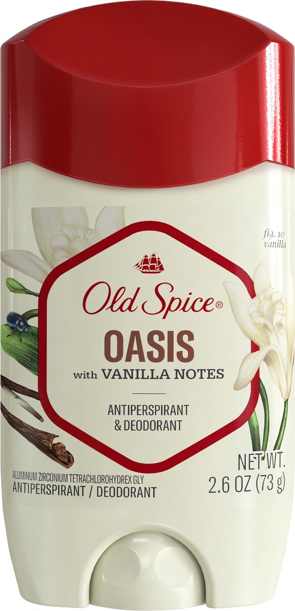 slide 3 of 3, Old Spice Men's Antiperspirant & Deodorant Oasis with Vanilla, 2.26oz, 2.6 oz