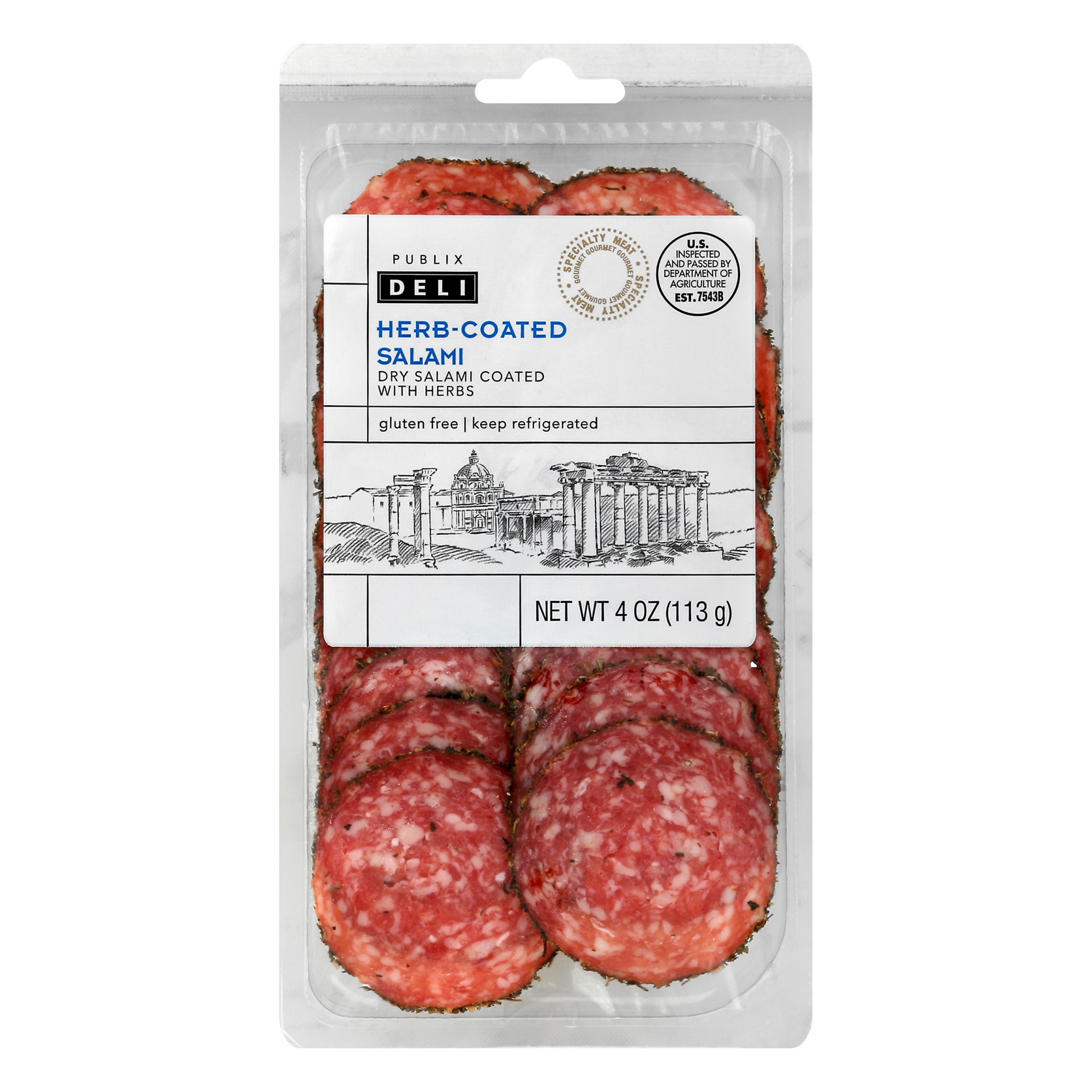 slide 1 of 1, Publix Deli Herb-Coated Salami, 4 oz