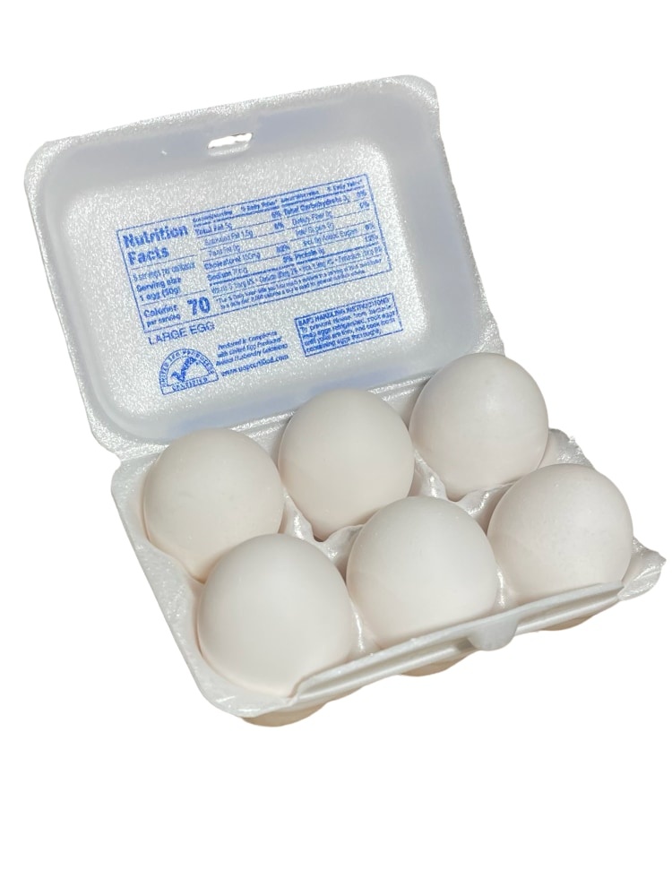 slide 1 of 2, S&R Egg Farm Six Large Eggs, 6 ct