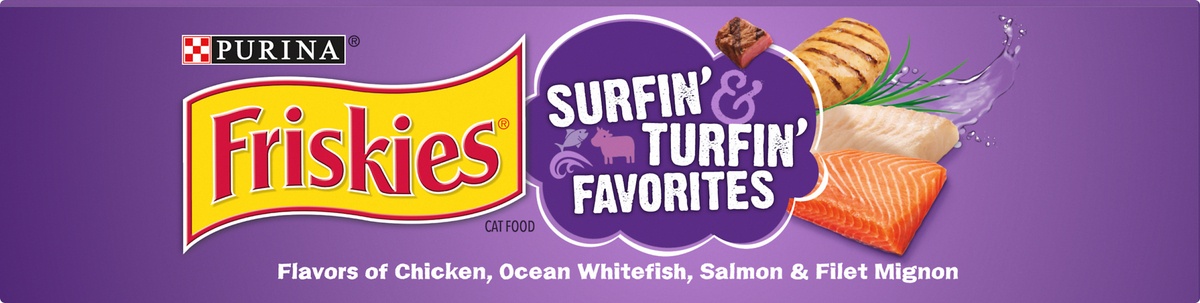 slide 5 of 9, Purina Friskies Surfin' & Turfin' Favorites Cat Food, 16 oz