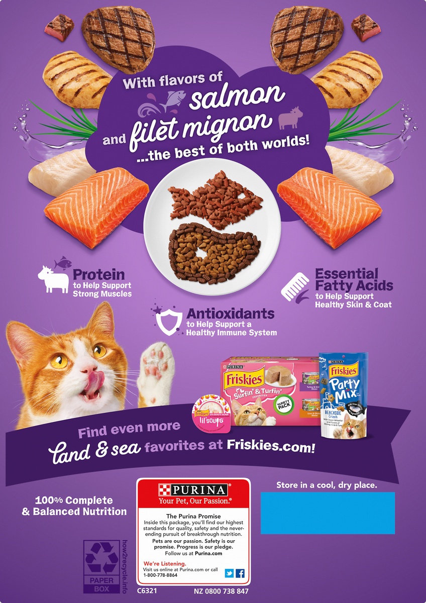 slide 9 of 9, Purina Friskies Surfin' & Turfin' Favorites Cat Food, 16 oz