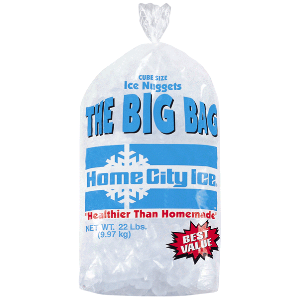 slide 1 of 1, Meijer Large Bagged Ice, 22 lb