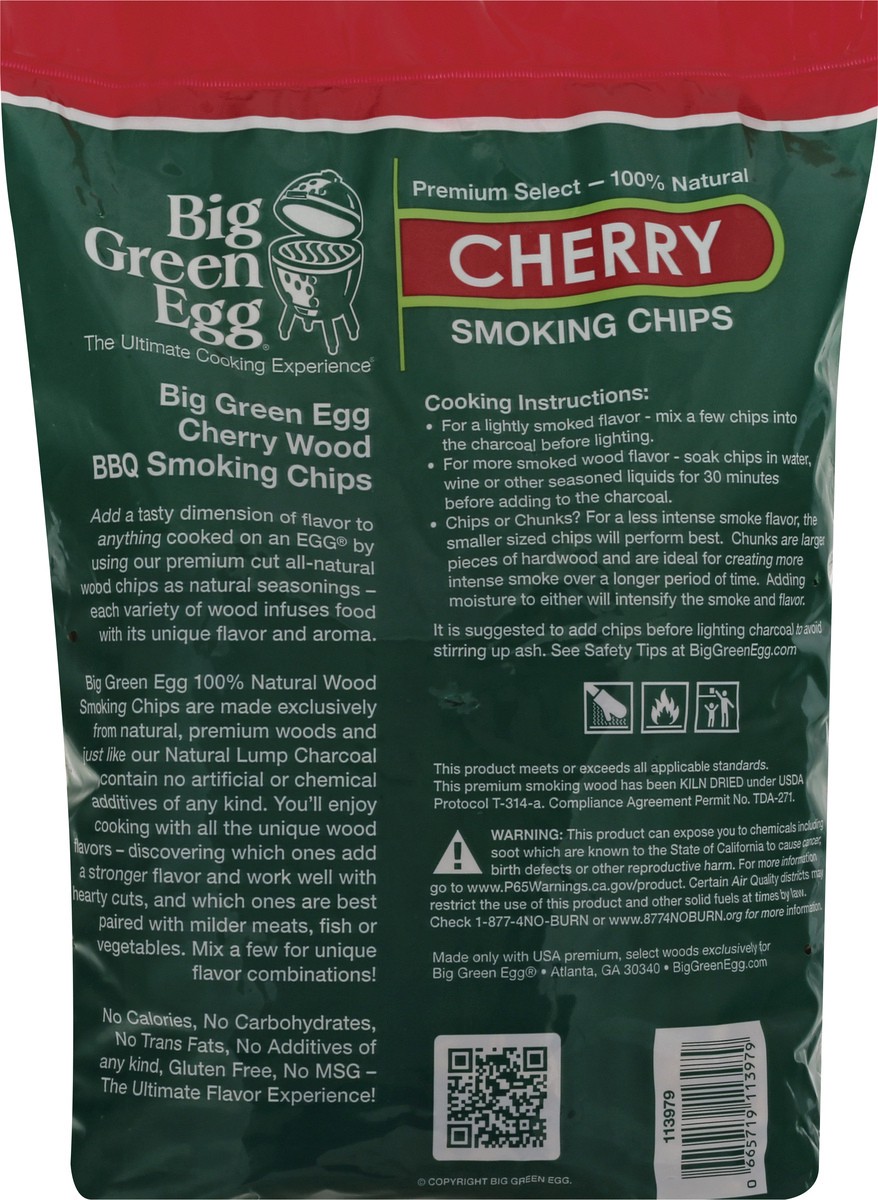 slide 7 of 11, Big Green Egg Cherry Smoking Chips 2.9 lt, 2.90 l