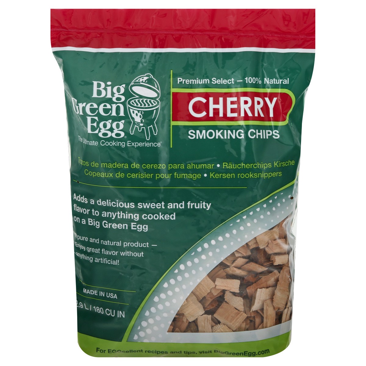 slide 9 of 11, Big Green Egg Cherry Smoking Chips 2.9 lt, 2.90 l