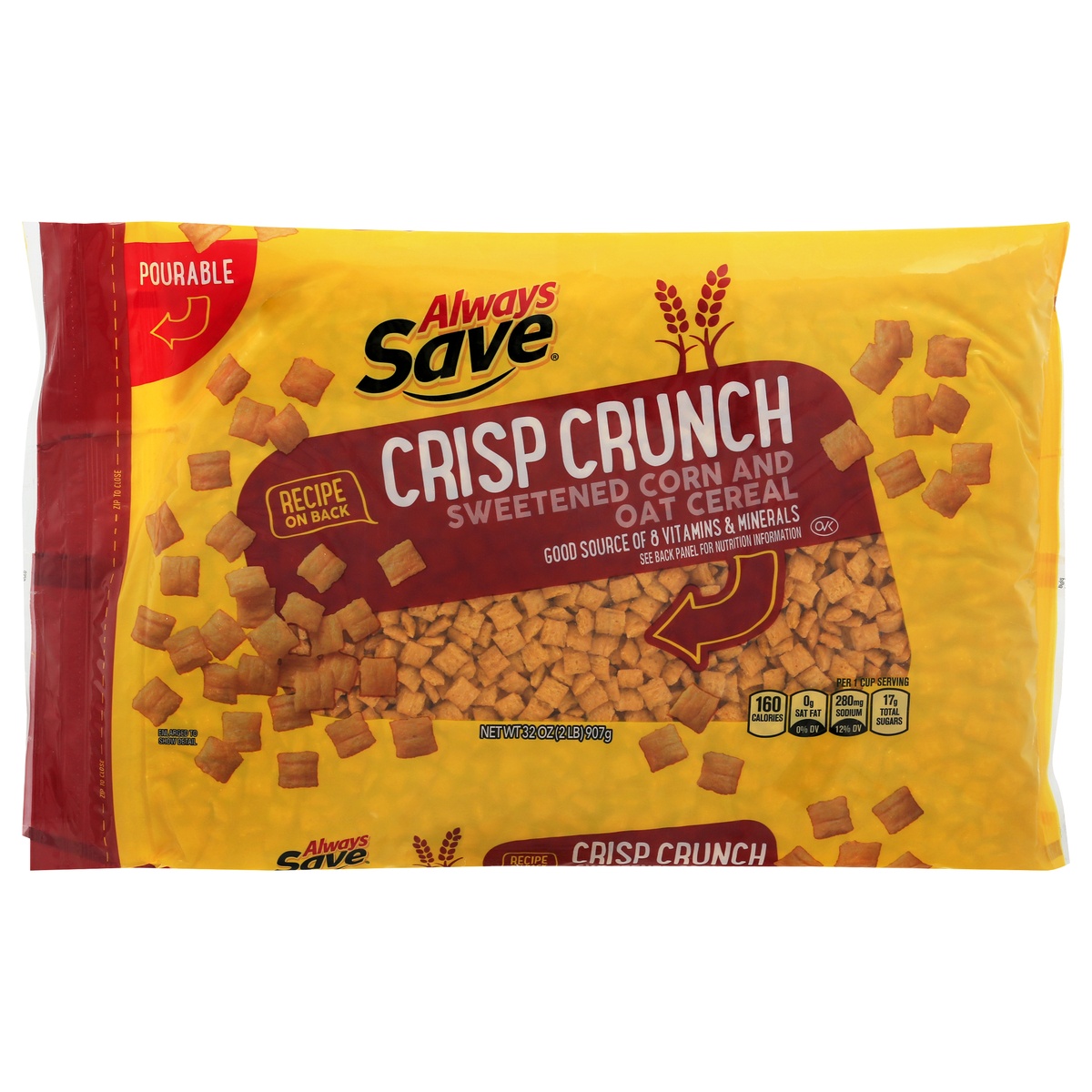 slide 1 of 1, Always Save Crisp Crunch Cereal, 32 oz