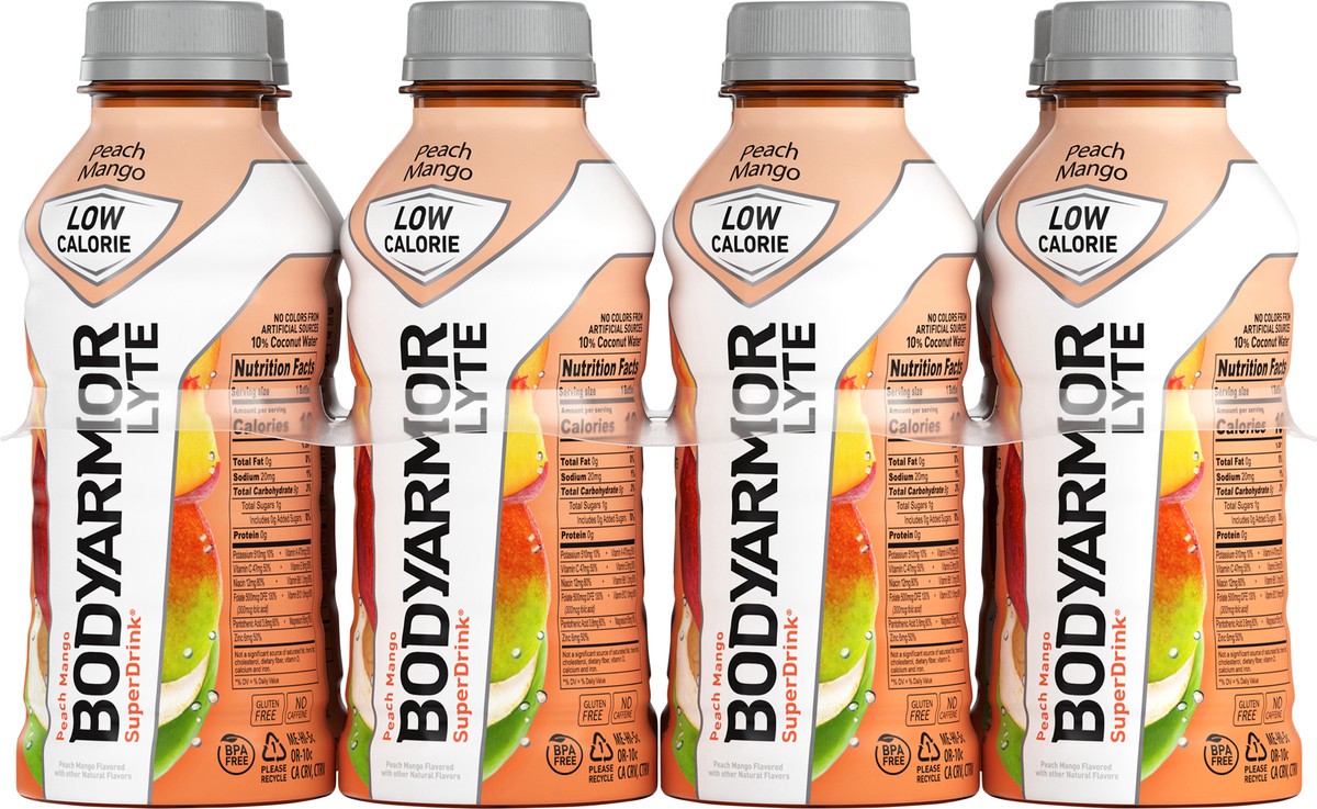 slide 9 of 12, BODYARMOR LYTE Peach Mango, 12 fl oz, 8 Pack, 8 ct