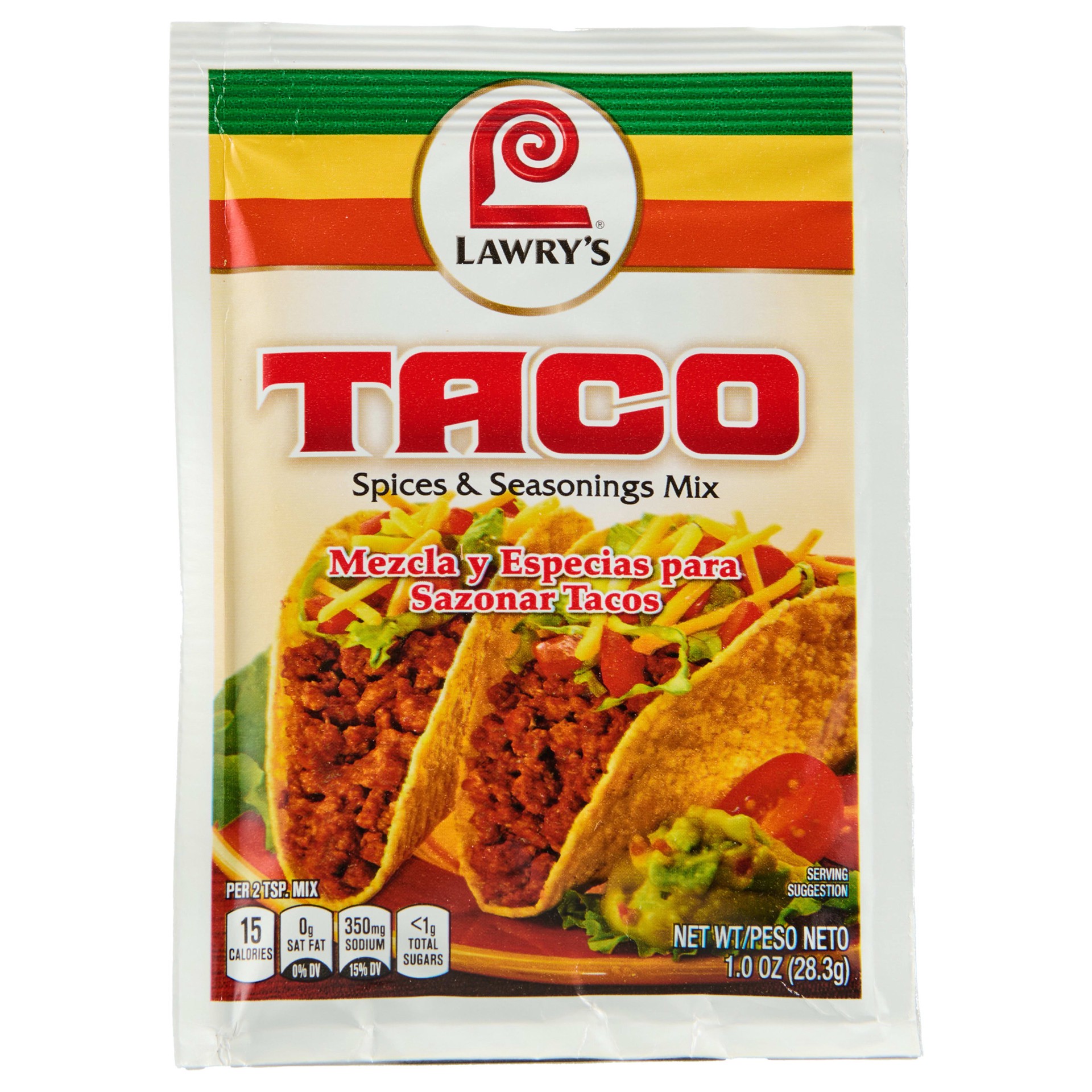 slide 1 of 7, Lawry's Taco Seasoning Mix, 1 oz, 1 ct