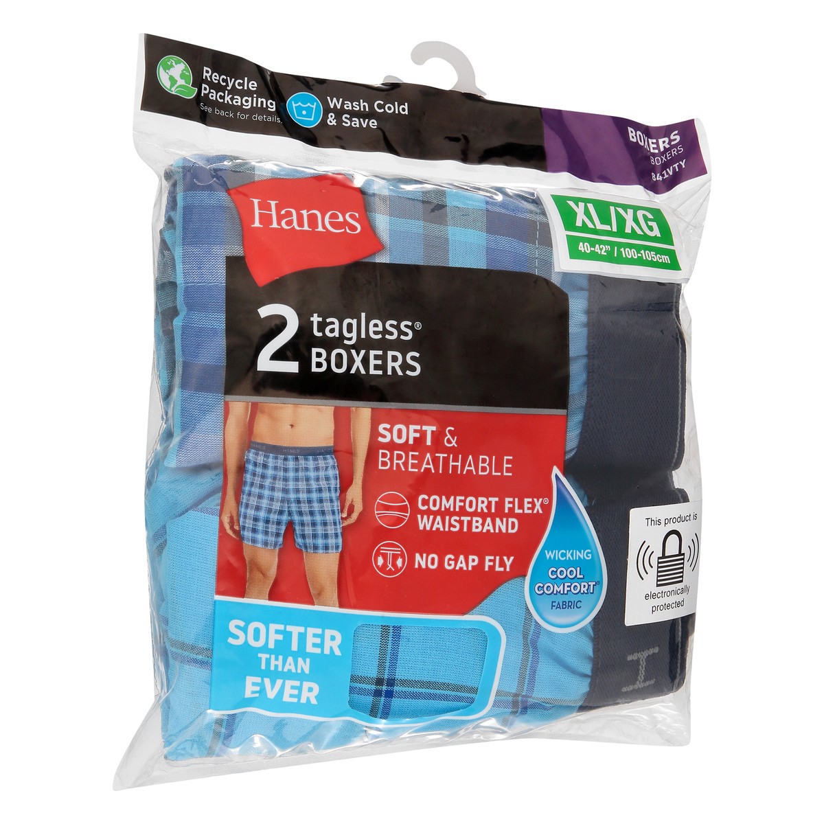 slide 6 of 10, Hanes XL Tagless Boxers 2 ea, 2 ct