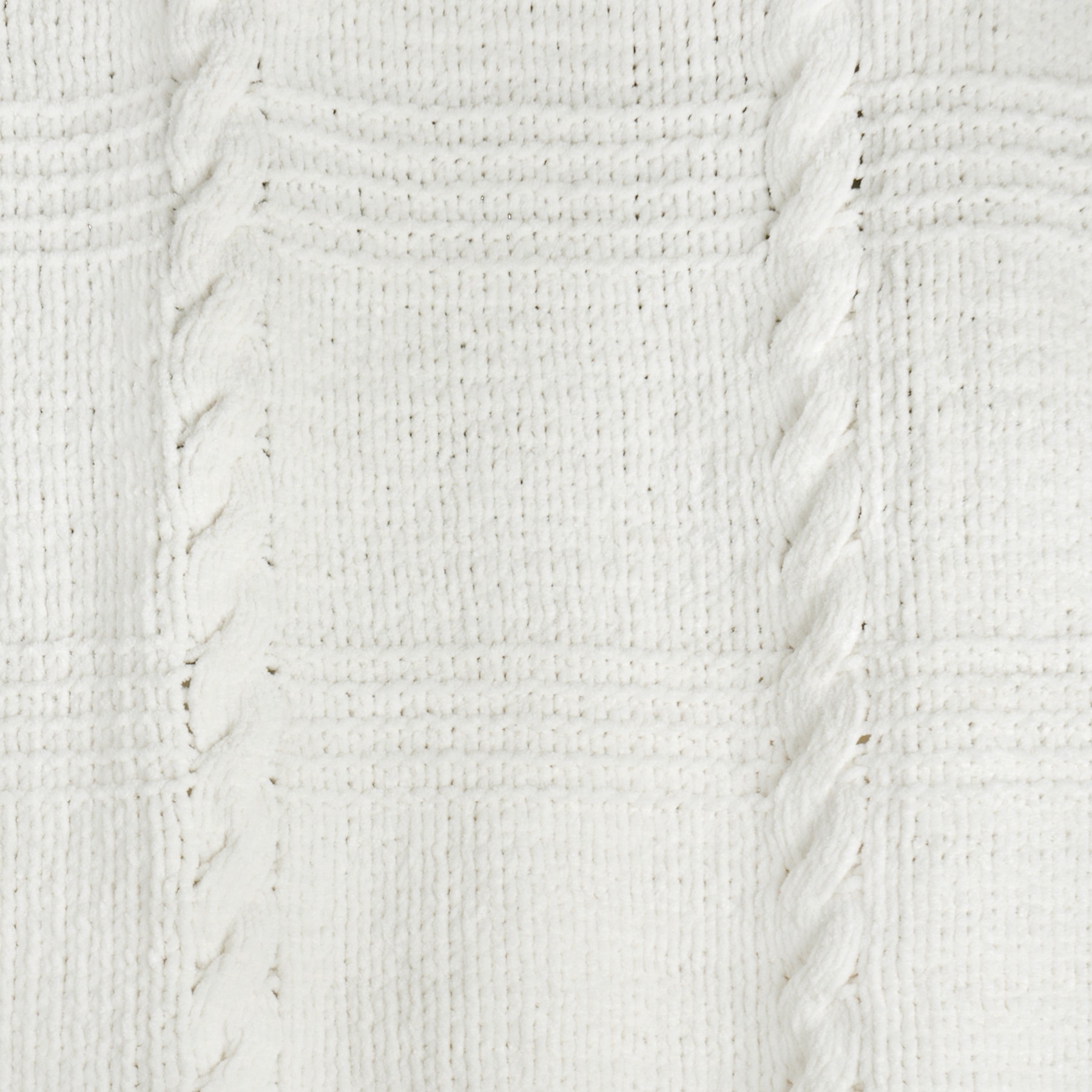 slide 2 of 2, 60" Cream Cable Knit Throw Blanket By Ashland, 60 in