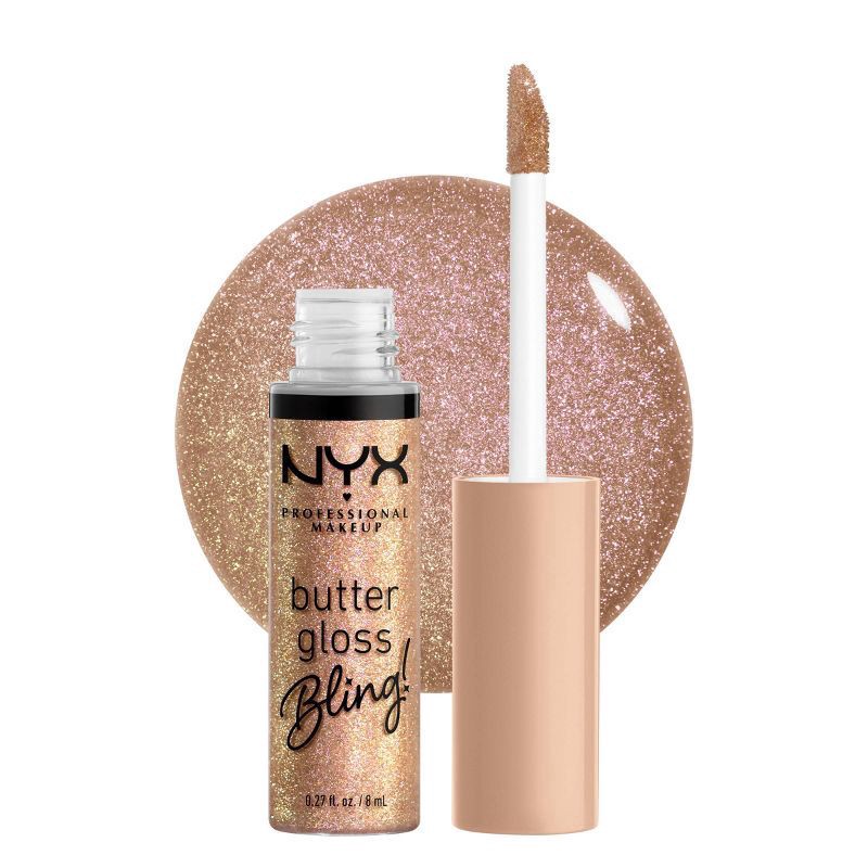 slide 9 of 9, NYX Professional Makeup Butter Gloss Bling Non Sticky Lip Gloss - 01 Bring the Bling - 0.27 fl oz, 0.27 fl oz