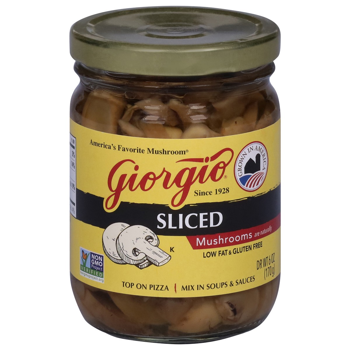 slide 1 of 9, Giorgio Sliced Mushrooms 6 oz, 6 oz