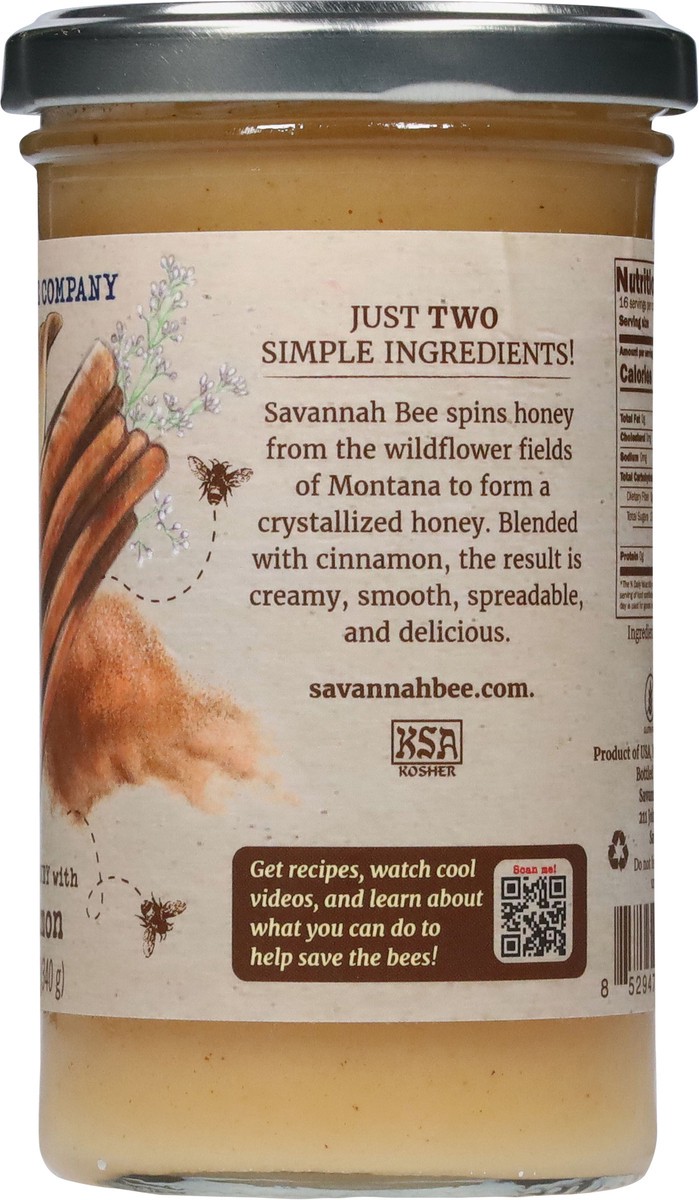 slide 9 of 14, Savannah Bee Company Cinnamon Whipped Honey, 12 oz